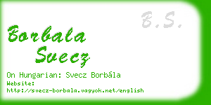 borbala svecz business card
